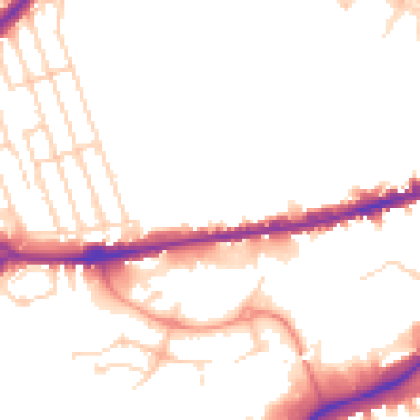 Daytime road noise heatmap for NG7 1EW