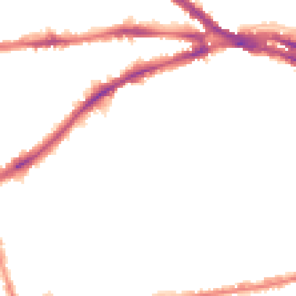 Night-time road noise heatmap for NG7 1EY