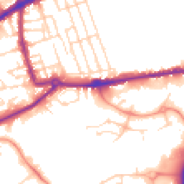 Daytime road noise heatmap for NG7 1GZ