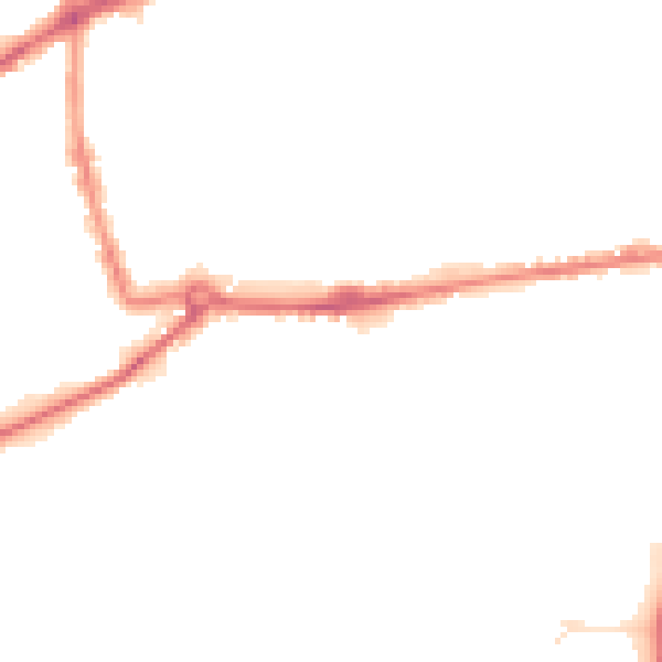 Night-time road noise heatmap for NG7 1GZ