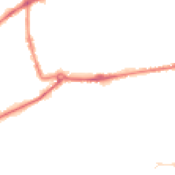 Night-time road noise heatmap for NG7 1HB