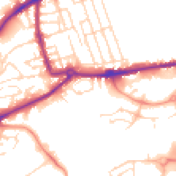 Daytime road noise heatmap for NG7 1HD