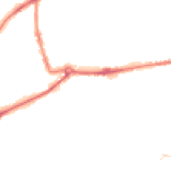 Night-time road noise heatmap for NG7 1HD