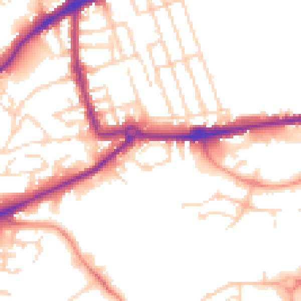 Daytime road noise heatmap for NG7 1HH