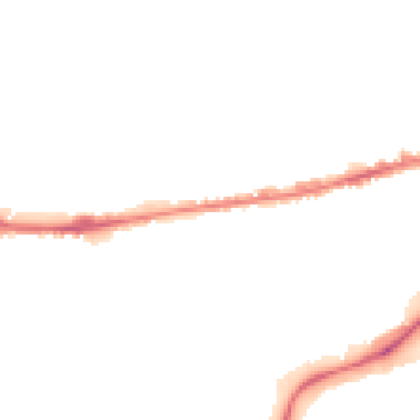 Night-time road noise heatmap for NG7 1SL