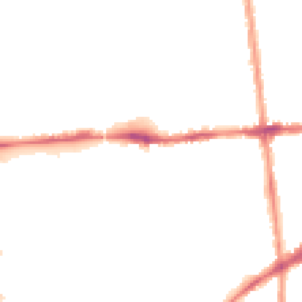 Night-time road noise heatmap for NG7 2AY