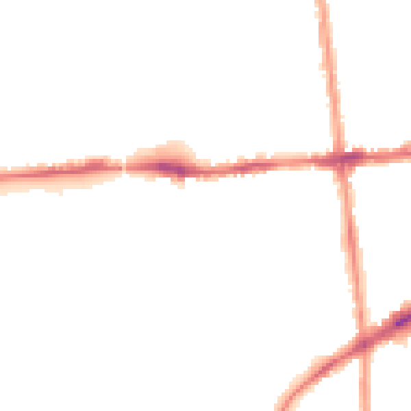 Night-time road noise heatmap for NG7 2BS