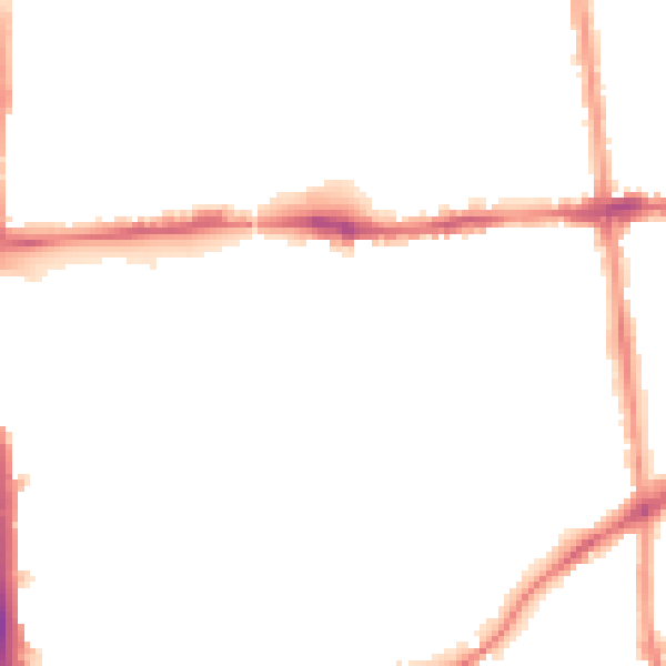 Night-time road noise heatmap for NG7 2DA