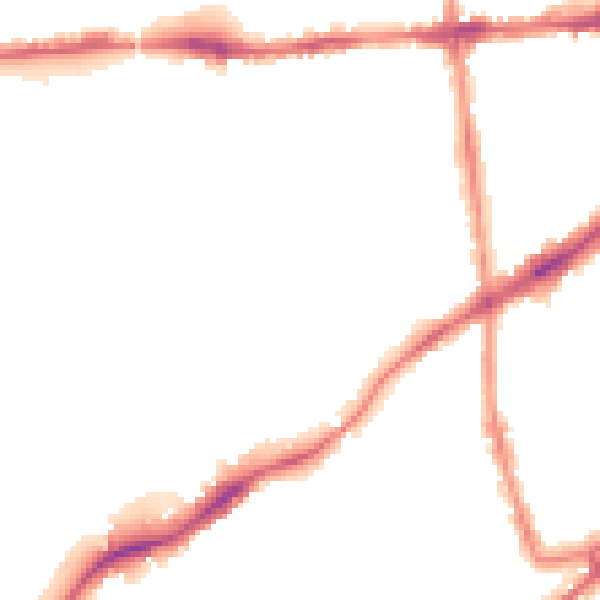 Night-time road noise heatmap for NG7 2DH