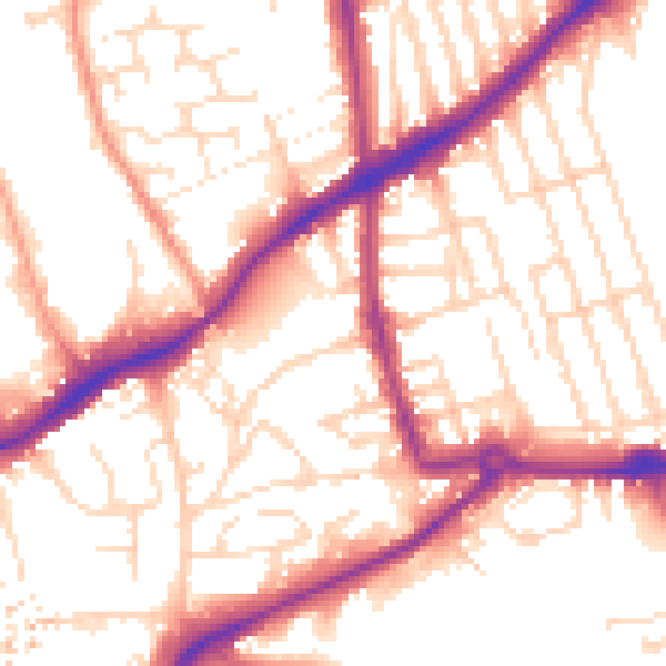 Daytime road noise heatmap for NG7 2FG