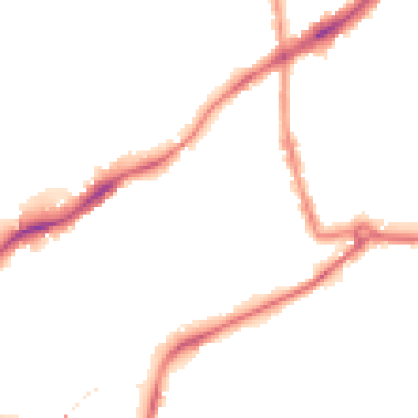 Night-time road noise heatmap for NG7 2FH