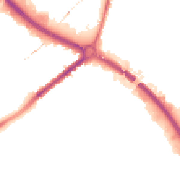 Night-time road noise heatmap for NG7 2LG