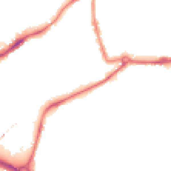 Night-time road noise heatmap for NG7 2NF