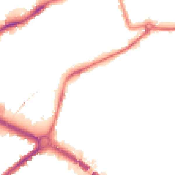 Night-time road noise heatmap for NG7 2NQ