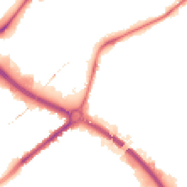 Night-time road noise heatmap for NG7 2PH
