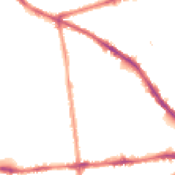 Night-time road noise heatmap for NG7 3BJ