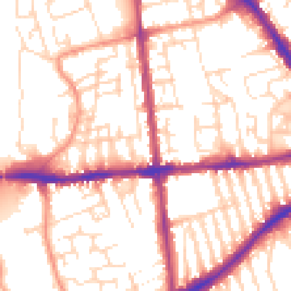 Daytime road noise heatmap for NG7 3DB