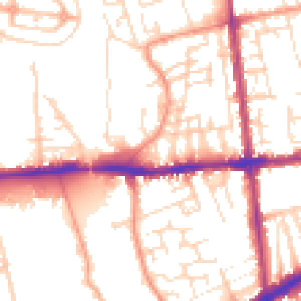 Daytime road noise heatmap for NG7 3DX