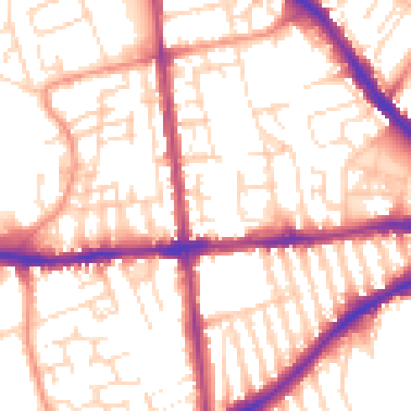 Daytime road noise heatmap for NG7 3HX
