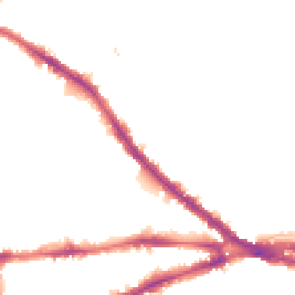Night-time road noise heatmap for NG7 4EL