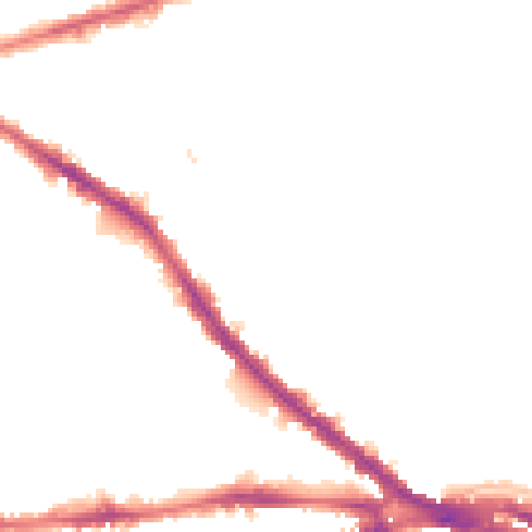 Night-time road noise heatmap for NG7 4EU