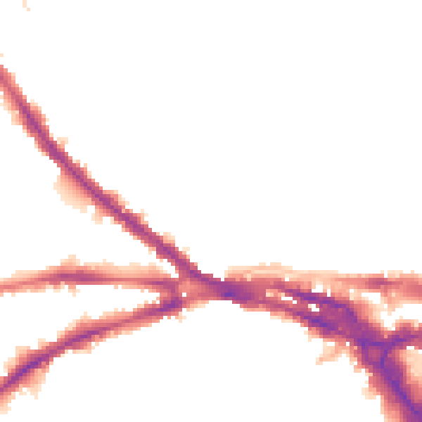 Night-time road noise heatmap for NG7 4GL