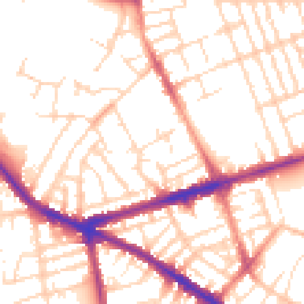 Daytime road noise heatmap for NG7 5GG