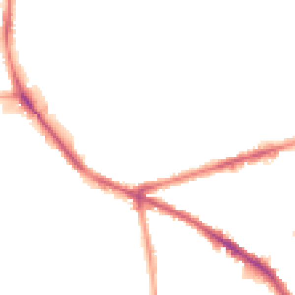 Night-time road noise heatmap for NG7 5LD