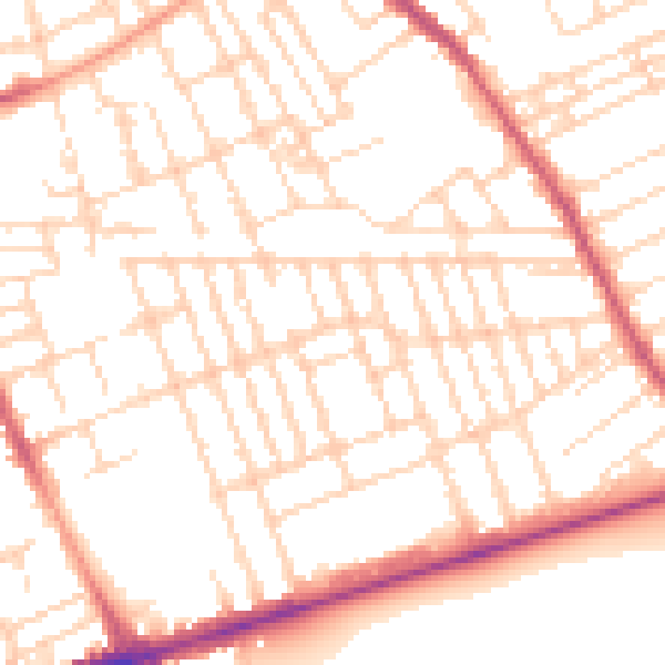 Daytime road noise heatmap for NG7 6HS
