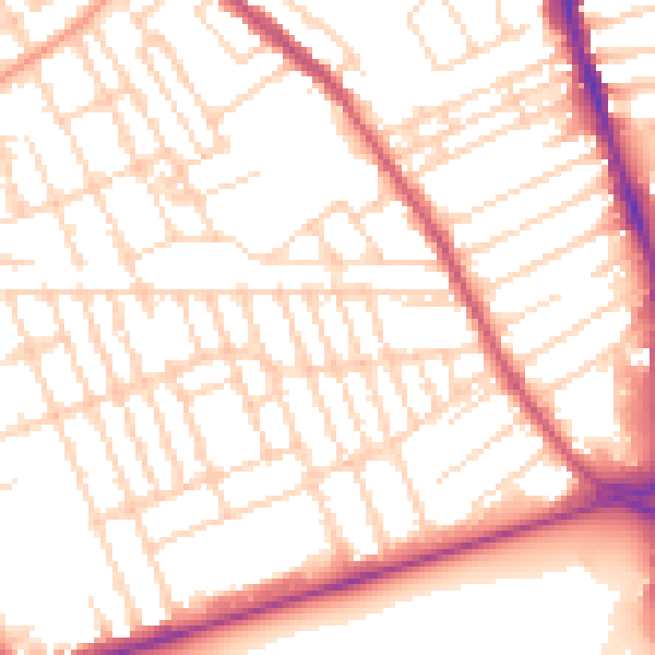 Daytime road noise heatmap for NG7 6LT