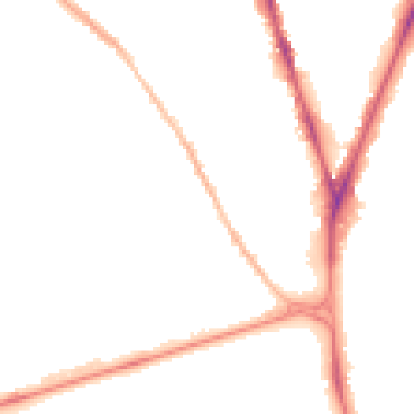 Night-time road noise heatmap for NG7 6LY
