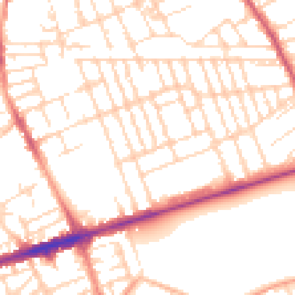 Daytime road noise heatmap for NG7 6PG