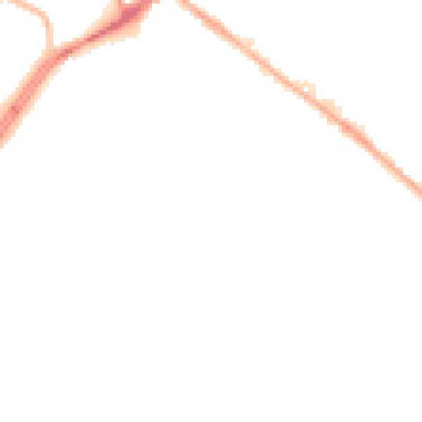 Night-time road noise heatmap for NG7 7DX
