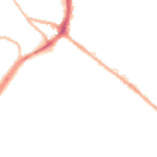 Night-time road noise heatmap for NG7 7EN