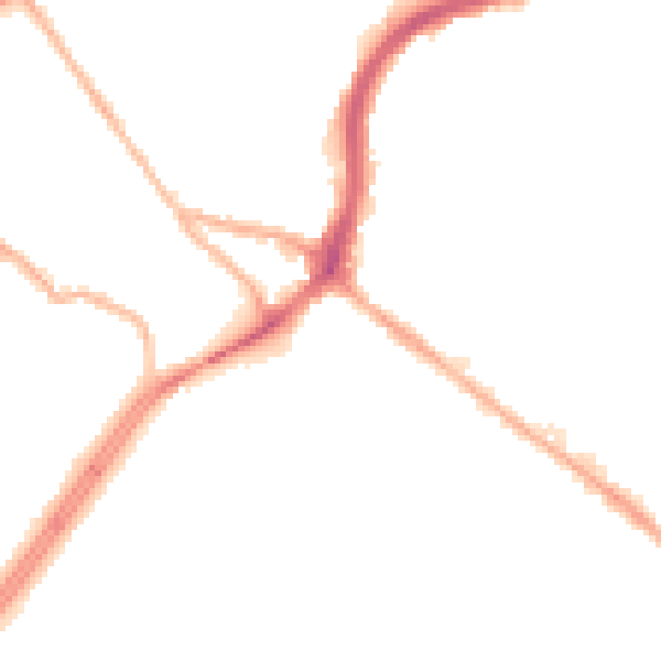 Night-time road noise heatmap for NG7 7FB