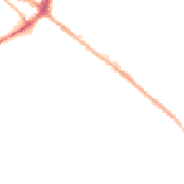 Night-time road noise heatmap for NG7 7GJ