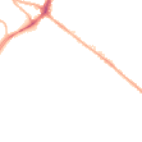 Night-time road noise heatmap for NG7 7GT