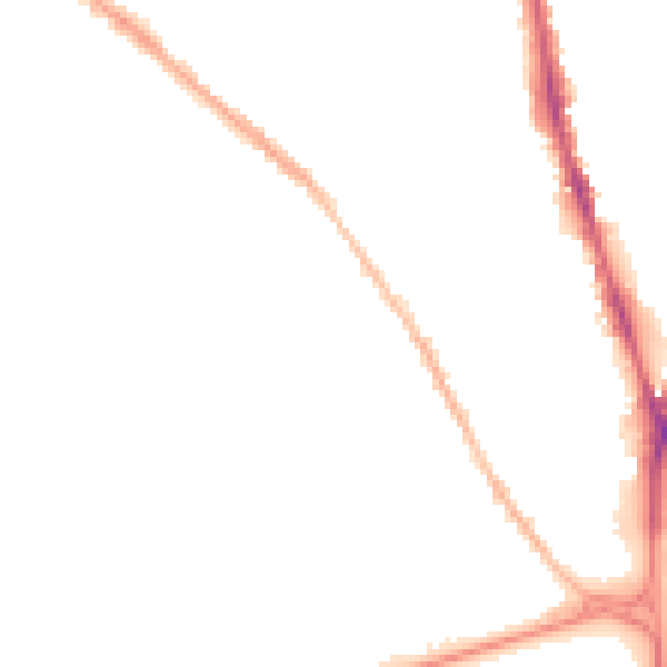 Night-time road noise heatmap for NG7 7LY