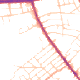 Daytime road noise heatmap for NG9 1AU