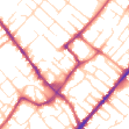 Daytime road noise heatmap for NG9 2LY