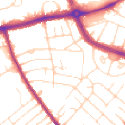 Daytime road noise heatmap for NG9 2RH