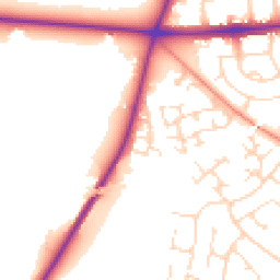 Daytime road noise heatmap for NG9 3LY