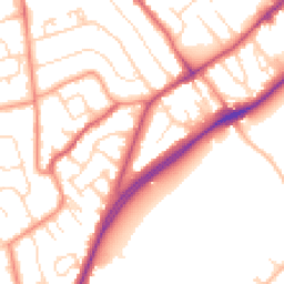 Daytime road noise heatmap for NG9 5BN