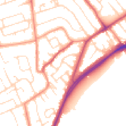 Daytime road noise heatmap for NG9 5DG