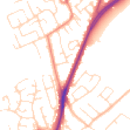 Daytime road noise heatmap for NG9 5EE
