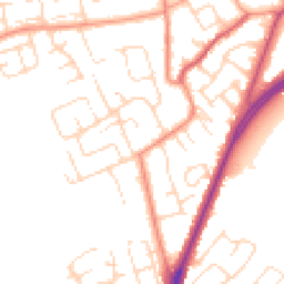 Daytime road noise heatmap for NG9 5EJ