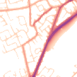 Daytime road noise heatmap for NG9 5EZ