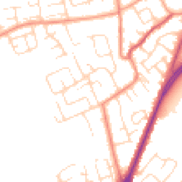 Daytime road noise heatmap for NG9 5GA