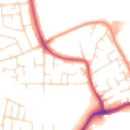 Daytime road noise heatmap for NG9 6GQ