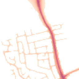 Daytime road noise heatmap for NG9 6JP